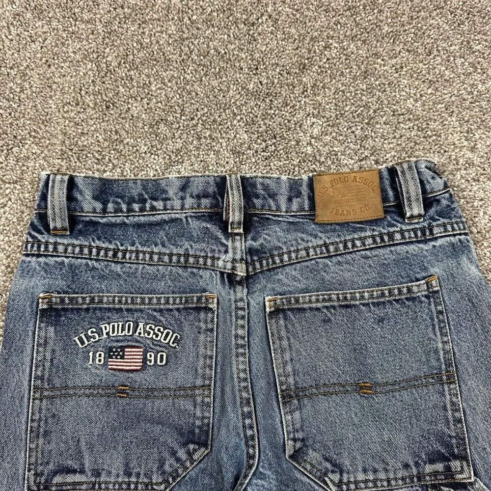 Vintage Y2K US Polo ASSN‎ Carpenter Jeans Mens 29x27 Blue Stone Wash Pocket Logo
